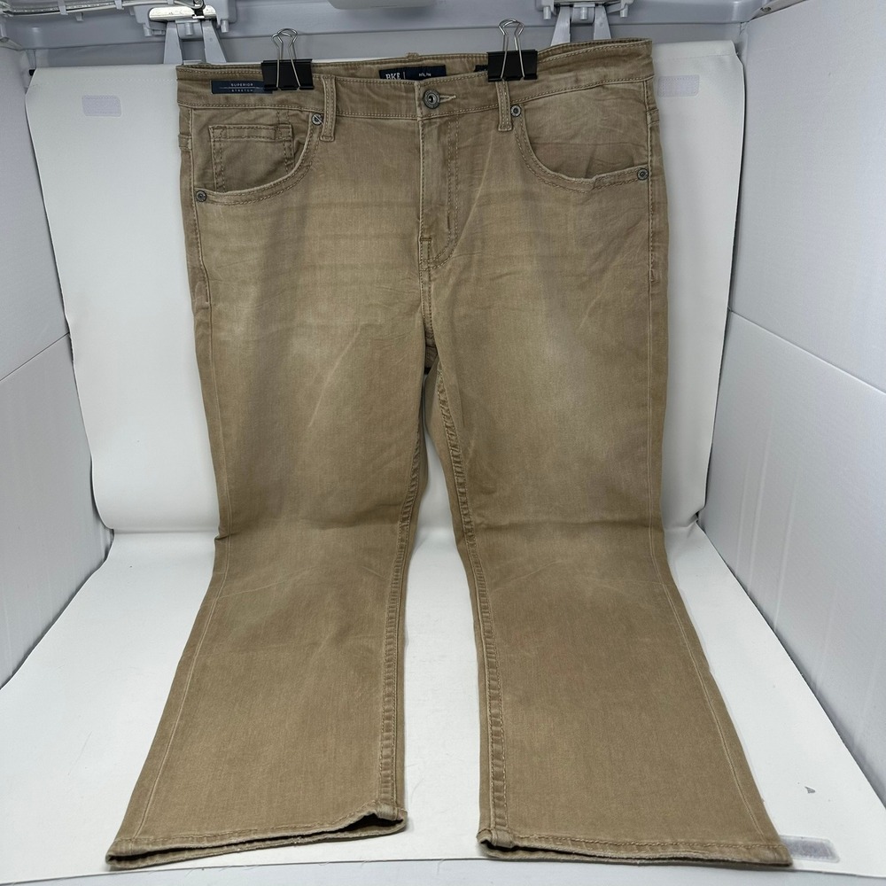 BKE Jeans Men 36x30 Tan Nolan Straight Superior Stretch GBS6659 Denim